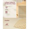 vasagle-raft-de-carti-cu-2-usi-cu-efect-rattan-cadru-metalic-bej-76x30x174cm