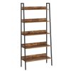 vasagle-raft-de-carti-raft-scara-4-niveluri-maro-rustic-80x30x170cm
