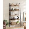 vasagle-raft-de-carti-raft-scara-4-niveluri-maro-rustic-80x30x170cm
