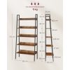 vasagle-raft-de-carti-raft-scara-4-niveluri-maro-rustic-80x30x170cm