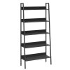 vasagle-raft-de-carti-raft-scara-4-niveluri-negru-80x30x170cm