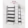 vasagle-raft-de-carti-raft-scara-4-niveluri-negru-80x30x170cm