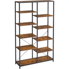 vasagle-raft-de-carti-raft-de-depozitare-maro-rustic-10030170cm