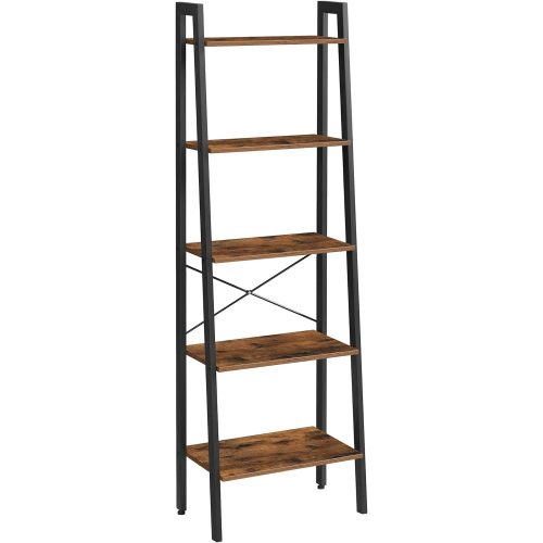 vasagle-raft-de-carti-raft-in-picioare-maro-rustic-56x32x172cm