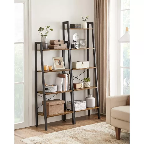 vasagle-raft-de-carti-raft-in-picioare-maro-rustic-56x32x172cm