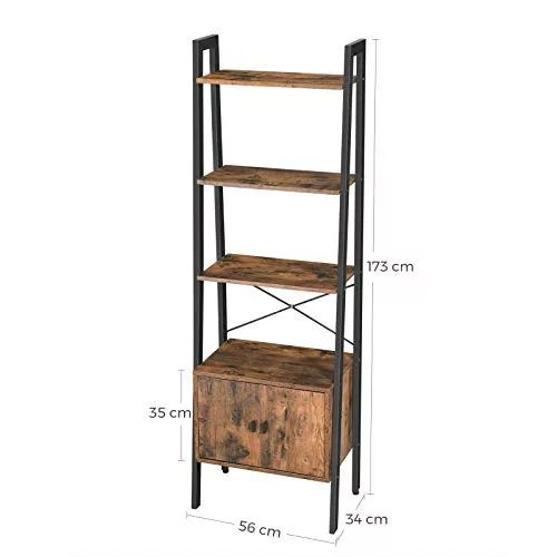 vasagle-raft-de-carti-raft-in-picioare-maro-rustic-56x34x172cm