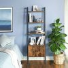 vasagle-raft-de-carti-raft-in-picioare-maro-rustic-56x34x172cm