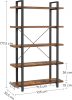 vasagle-raft-de-carti-raft-de-depozitare-maro-rustic-105x33x177cm