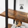 vasagle-raft-de-carti-raft-de-depozitare-maro-rustic-105x33x177cm