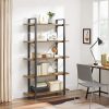 vasagle-raft-de-carti-raft-de-depozitare-maro-rustic-105x33x177cm