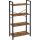 vasagle-raft-de-carti-raft-de-depozitare-maro-rustic-66x30x120cm