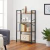 vasagle-raft-de-carti-raft-de-depozitare-maro-rustic-66x30x120cm