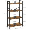 vasagle-raft-de-carti-raft-de-depozitare-maro-rustic-66x30x120cm