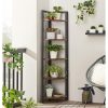 vasagle-raft-de-carti-raft-in-picioare-maro-rustic-30x30x150cm
