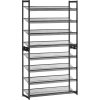 songmics-raft-depozitare-pantofi-2x4-niveluri-plasa-metalica-cu-rafturi-negru-92x30x163cm