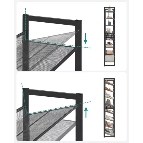songmics-raft-depozitare-pantofi-2x4-niveluri-plasa-metalica-cu-rafturi-negru-92x30x163cm