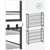 songmics-raft-depozitare-pantofi-2x4-niveluri-plasa-metalica-cu-rafturi-negru-92x30x163cm