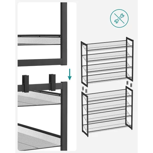 songmics-raft-depozitare-pantofi-2x4-niveluri-plasa-metalica-cu-rafturi-negru-92x30x163cm
