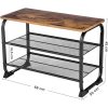 vasagle-bancheta-depozitare-pantofi-cu-doua-niveluri-de-depozitare-maro-rustic-66x45x30cm