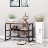 vasagle-bancheta-depozitare-pantofi-cu-doua-niveluri-de-depozitare-maro-rustic-66x45x30cm