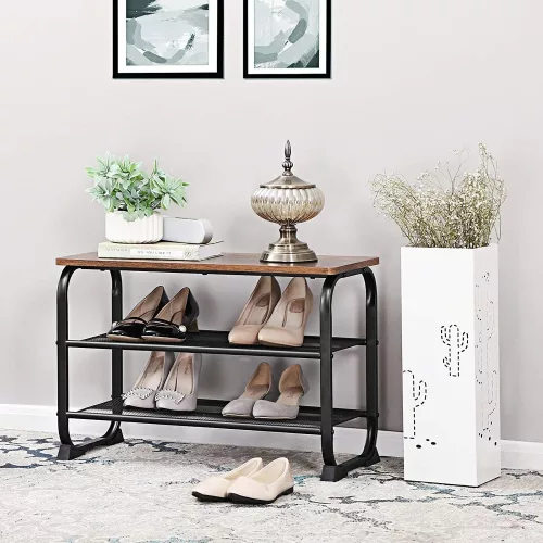 vasagle-bancheta-depozitare-pantofi-cu-doua-niveluri-de-depozitare-maro-rustic-66x45x30cm
