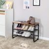 vasagle-bancheta-depozitare-pantofi-cu-doua-niveluri-de-depozitare-maro-rustic-66x45x30cm