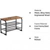 vasagle-bancheta-depozitare-pantofi-cu-doua-niveluri-de-depozitare-maro-rustic-66x45x30cm
