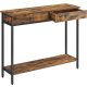 vasagle-masa-consola-cu-sertare-maro-rustic-100x30x80cm