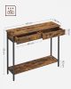 vasagle-masa-consola-cu-sertare-maro-rustic-100x30x80cm