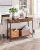 vasagle-masa-consola-cu-sertare-maro-rustic-100x30x80cm