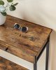 vasagle-masa-consola-cu-sertare-maro-rustic-100x30x80cm