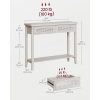 vasagle-consola-cu-doua-sertare-fata-cu-efect-rattan-ovaz-bej-100x30x80cm