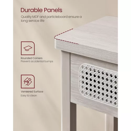 vasagle-consola-cu-doua-sertare-fata-cu-efect-rattan-ovaz-bej-100x30x80cm