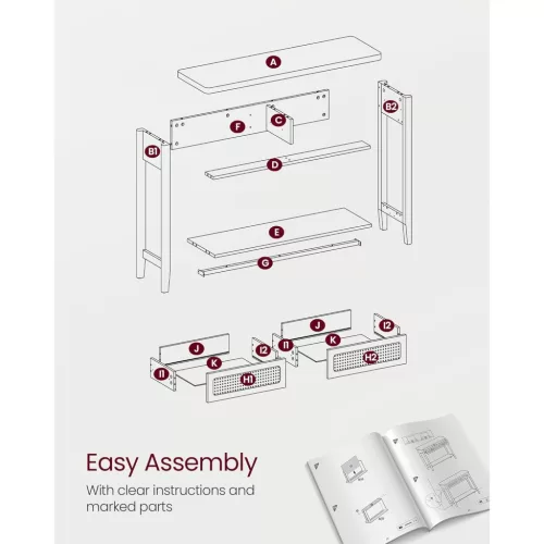 vasagle-consola-cu-doua-sertare-fata-cu-efect-rattan-ovaz-bej-100x30x80cm