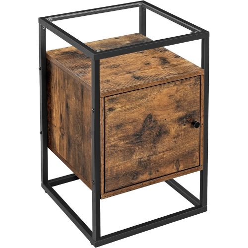vasagle-masuta-depozitare-cu-cadru-metalic-si-blat-din-sticla-securizata-maro-rustic