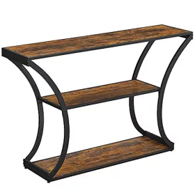 vasagle-masa-consola-cu-rafturi-maro-rustic-120x30x80cm