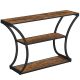 vasagle-masa-consola-cu-rafturi-maro-rustic-120x30x80cm