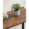vasagle-masa-consola-cu-raft-din-plasa-metalica-maro-rustic-101x35x80cm