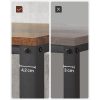 vasagle-masa-consola-cu-raft-din-plasa-metalica-maro-rustic-101x35x80cm