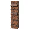 Raft pentru pantofi, depozitare modulară cu 10 compartimente, plastic, auriu 40x30x17cm