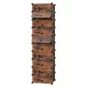 Raft pentru pantofi, depozitare modulară cu 10 compartimente, plastic, auriu 40x30x17cm