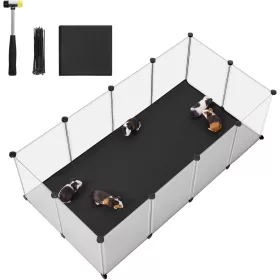   Cușcă pentru animale de companie, plastic cu elemente transparente, albă 143x73x46cm