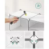 Raft pentru pantofi, depozitare modulară cu 10 compartimente, plastic, alb 30x40x30cm