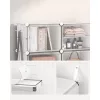 Raft pentru pantofi, depozitare modulară cu 10 compartimente, plastic, alb 30x40x30cm