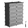 Raft pentru pantofi, depozitare modulară 12 cutii interconectabile, negru 83x31x105cm