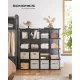 Suport modular pentru pantofi, 15 cutii interconectabile, gri