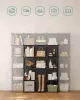 Suport modular pentru pantofi, 15 cutii interconectabile, gri