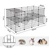 songmics-cusca-metalica-pentru-animale-de-companie-cobai-iepure-hamster-36-panouri-negru