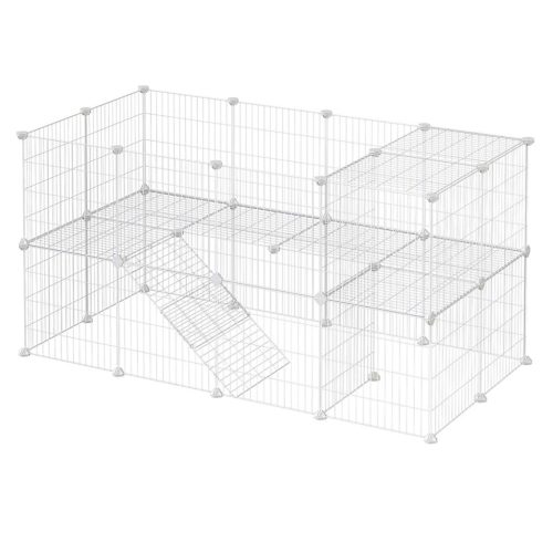 songmics-cusca-metalica-pentru-animale-de-companie-pentru-cobai-hamster-iepure-alb