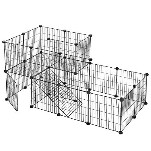 songmics-cusca-metalica-pentru-animale-de-companie-pentru-cobai-hamster-iepure-negru